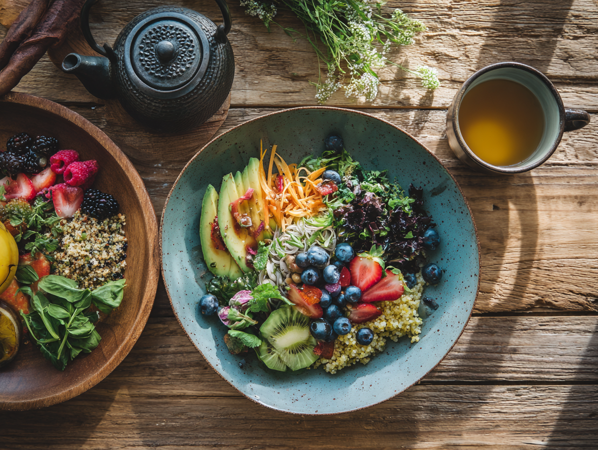 Група людей різного віку займається йогою на природі