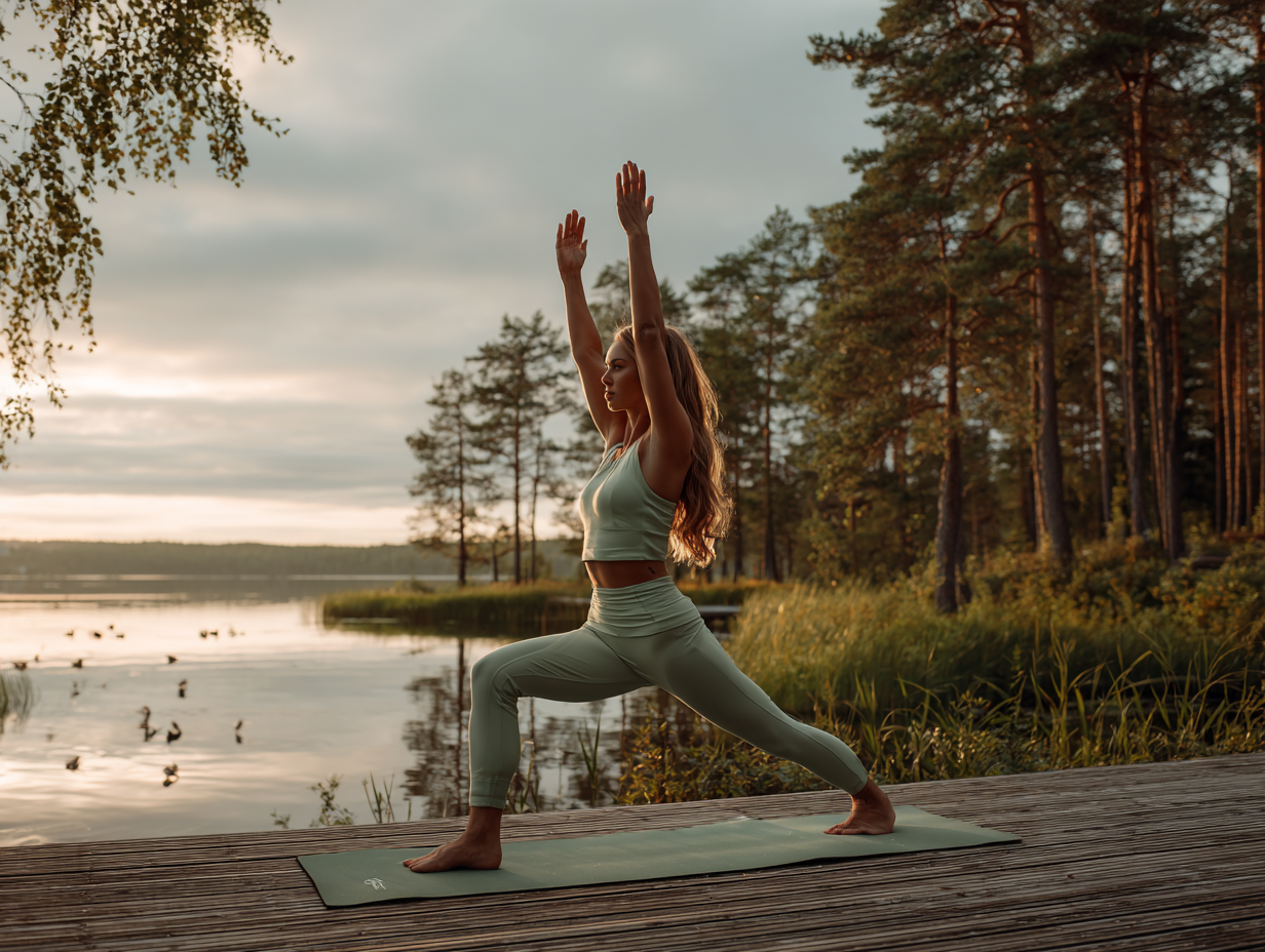 Медитація на березі моря на світанку
